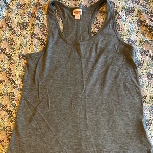 Gray Racerback Tank Top